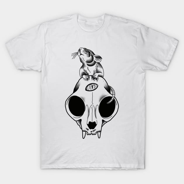 Mouse skull T-Shirt by Borapronobis